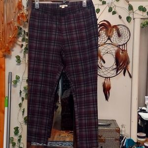 4 for $15 Cooper & Ella Nwot Plaid dress pants large. Black, Grey, burgundy